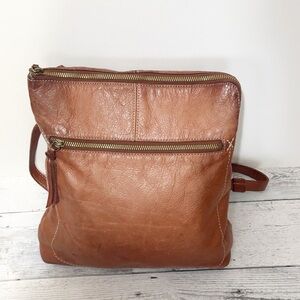 Margot Kiera double zip convertible brown leather backpack purse